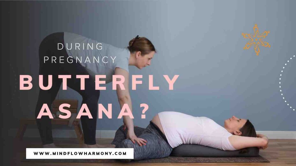 Pregnant yoga butterfly position Stock Photo by ©szefei 28676375