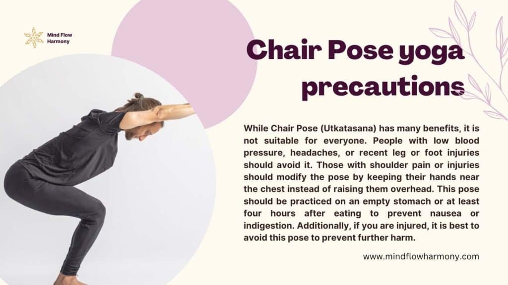 Chair Pose yoga precautions