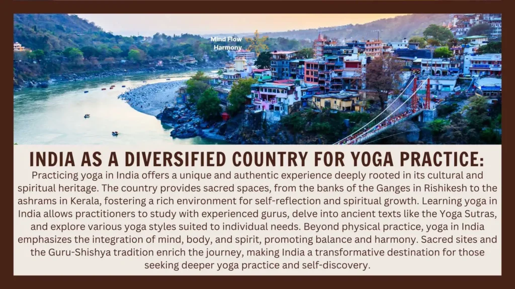 India as a diversified country for yoga practice