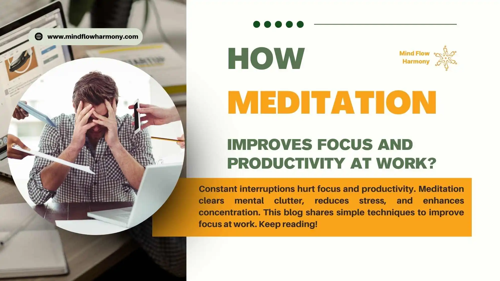 You are currently viewing How Meditation Improves Focus and Productivity at Work?