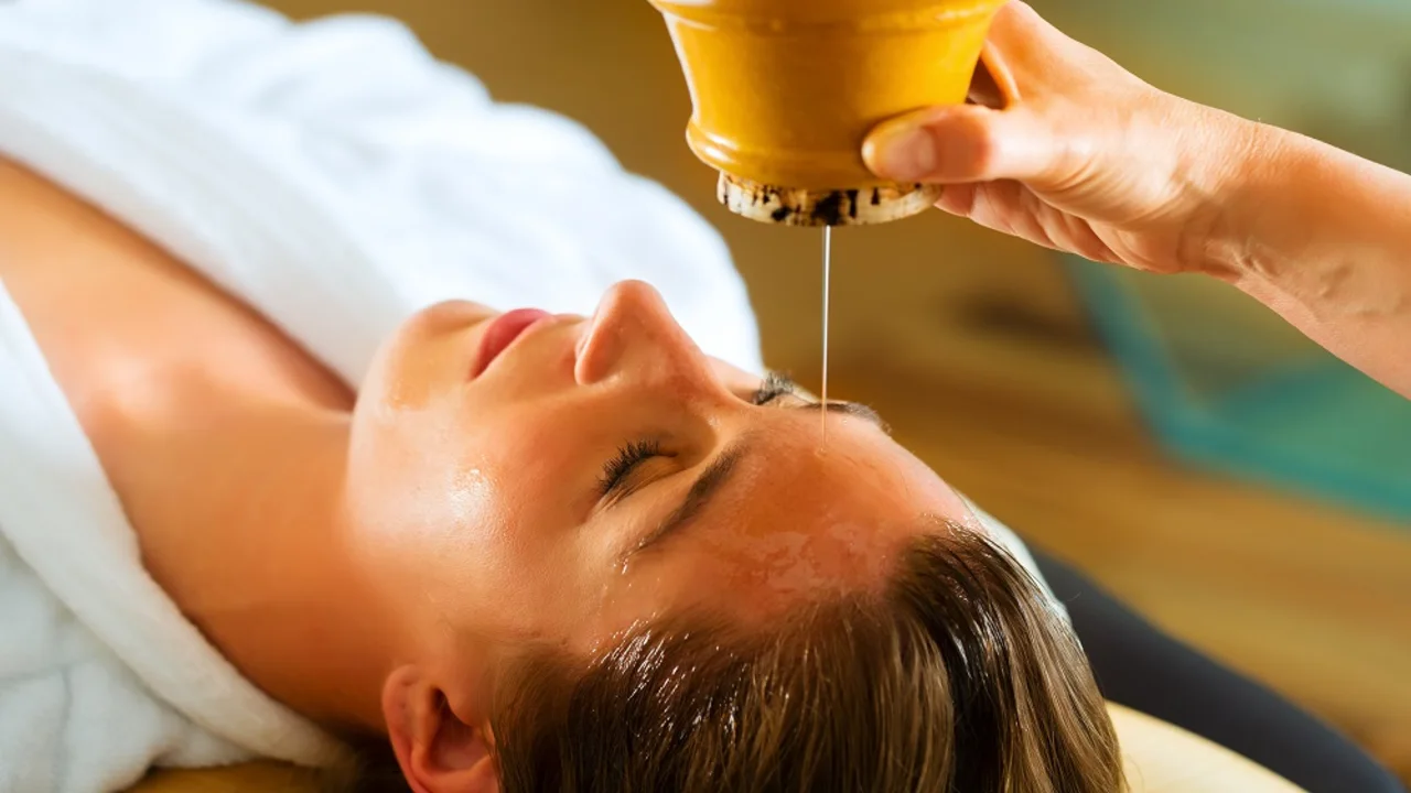 11-Night, 12-Day Yin and Meditation Retreat in Rishikesh 7 Shirodhara -Third-Eye Oil Therapy